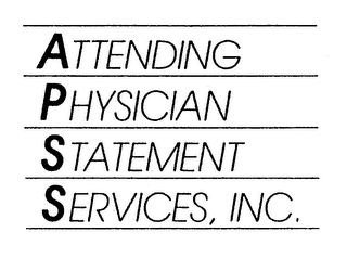 ATTENDING PHYSICIAN STATEMENT SERVICES, INC. logo
