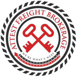 ATTEST FREIGHT BROKERAGE WE'RE WHAT'S NEXT logo