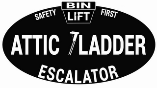 ATTIC LADDER BIN LIFT ESCALATOR SAFETY FIRST logo