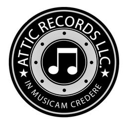 ATTIC RECORDS LLC. IN MUSICAM CREDERE logo