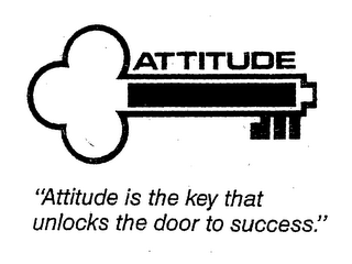 ATTITUDE "ATTITUDE IS THE KEY THAT UNLOCKS THE DOOR TO SUCCESS." logo