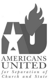 AU AMERICANS UNITED FOR SEPARATION OF CHURCH AND STATE logo