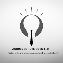 AUBREY JONUTE BOYD LLC "WHERE BRIGHT IDEAS BECOME BUSINESS SOLUTIONS" logo