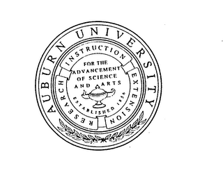 AUBURN UNIVERSITY INSTRUCTION RESEARCH EXTENSION FOR THE ADVANCEMENT OF SCIENCE AND ARTS ESTABLISHED 1856 logo