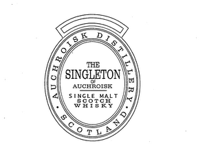 AUCHROISK DISTILLERY SCOTLAND THE SINGLETON OF AUCHROISK SINGLE MALT SCOTCH WHISKY logo
