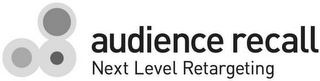 AUDIENCE RECALL NEXT LEVEL RETARGETING logo