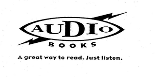 AUDIO BOOKS A GREAT WAY TO READ. JUST LISTEN. logo