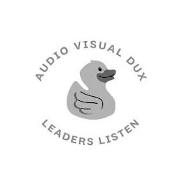 AUDIO VISUAL DUX LEADERS LISTEN logo