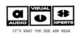 AUDIO VISUAL XPERTS IT'S WHAT YOU SEE AND HEAR logo