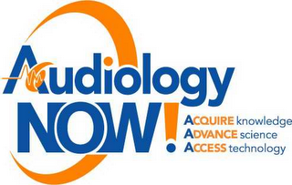 AUDIOLOGY NOW! ACQUIRE KNOWLEDGE ADVANCE SCIENCE ACCESS TECHNOLOGY logo