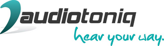 AUDIOTONIQ HEAR YOUR WAY. logo