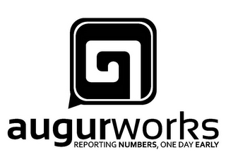 AUGURWORKS REPORTING NUMBERS, ONE DAY EARLY logo