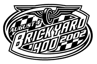 AUGUST 4 BRICKYARD 400 2002 logo