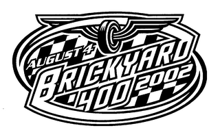 AUGUST 4 BRICKYARD 400 2002 logo