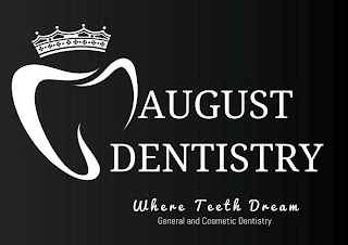AUGUST DENTISTRY WHERE TEETH DREAM GENERAL AND COSMETIC DENTISTRY logo