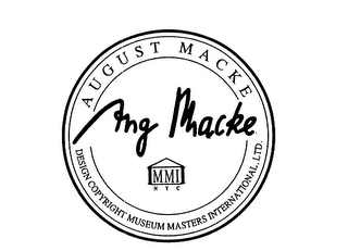 AUGUST MACKE AUG MACKE MMI NYC DESIGN COPYRIGHT MUSEUM MASTERS INTERNATIONAL, LTD. logo