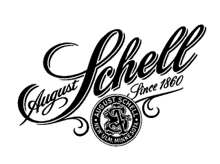 AUGUST SCHELL SINCE 1860 AS AUGUST SCHELL NEW ULM, MINNESOTA logo