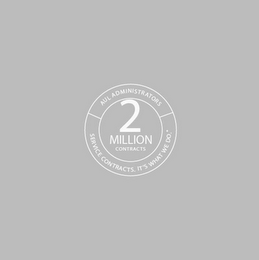 AUL ADMINISTRATORS 2 MILLION CONTRACTS SERVICE CONTRACTS. IT'S WHAT WE DO. logo