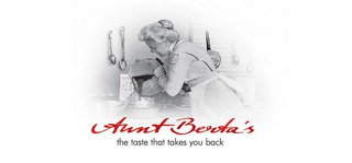 AUNT BERTA'S THE TASTE THAT TAKES YOU BACK logo