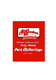 AUNT BESSIE'S EST. 1958 FINEST QUALITY MEATS PREMIUM HAND CLEANED FULLY COOKED PORK CHITTERLINGS WITH SAUCE logo