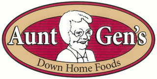 AUNT GEN'S DOWN HOME FOODS logo
