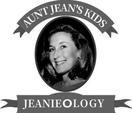 AUNT JEAN'S KIDS JEANIEOLOGY logo