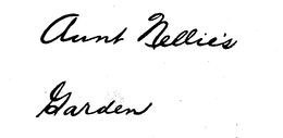AUNT NELLIE'S GARDEN logo