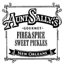 AUNT SALLY'S - GOURMET - FIRE & SPICE SWEET PICKLES NEW ORLEANS logo