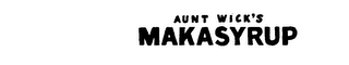 AUNT WICK'S MAKASYRUP logo