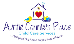 AUNTIE CONNIE'S PLACE CHILD CARE SERVICES ...DESIGNED LIKE HOME SO YOU FEEL AT HOME. logo