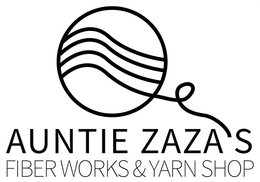 AUNTIE ZAZA'S FIBER WORKS & YARN SHOP logo