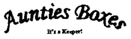 AUNTIES BOXES IT'S A KEEPER! logo