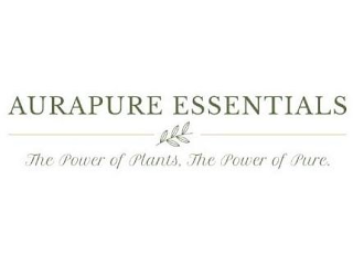 AURAPURE ESSENTIALS THE POWER OF PLANTS. THE POWER OF PURE. logo