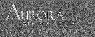 AURORA WEB DESIGN, INC. "TAKING WEB DESIGN TO THE NEXT LEVEL" logo