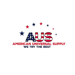 AUS AMERICAN UNIVERSAL SUPPLY WE TRY THE BEST logo