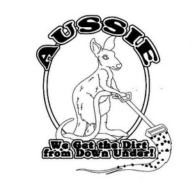 AUSSIE WE GET THE DIRT FROM DOWN UNDER logo