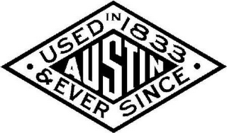 AUSTIN USED IN 1833 & EVER SINCE logo