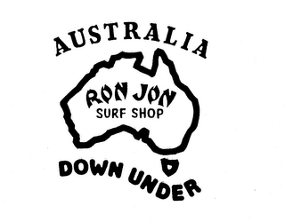 AUSTRALIA DOWN UNDER RON JON SURF SHOP logo
