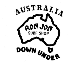 AUSTRALIA DOWN UNDER RON JON SURF SHOP logo