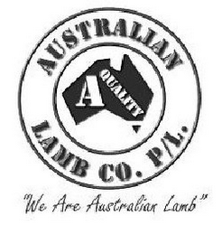 AUSTRALIAN LAMB CO P/L A QUALITY WE ARE AUSTRALIAN LAMB logo