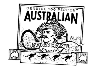 AUSTRALIAN STOCKMAN'S GENUINE 100 PERCENT OILSKINS logo