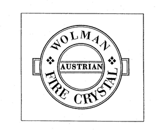 AUSTRIAN WOLMAN FIRE CRYSTAL logo