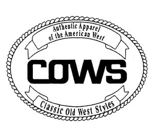 AUTHENTIC APPAREL OF THE AMERICAN WEST COWS CLASSIC OLD WEST STYLES logo