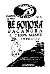 AUTHENTIC BACANORA DE SONORA logo