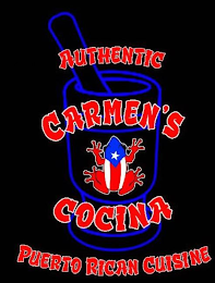 AUTHENTIC CARMEN'S COCINA PUERTO RICAN CUISINE logo