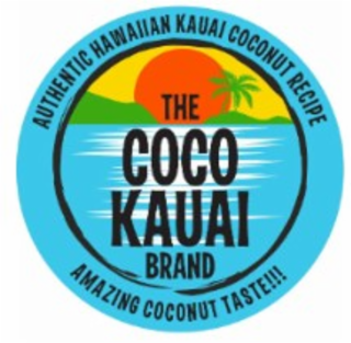 AUTHENTIC HAWAIIAN  KAUAI COCONUT RECIPE THE COCO KAUAI BRAND AMAZING COCONUT TASTE!!! logo