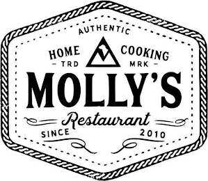AUTHENTIC HOME COOKING - TRD MRK - MOLLY'S RESTAURANT SINCE 2010 logo