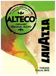 AUTHENTIC ITALIAN RECIPE ALTECO ORGANICPREMIUM BLEND LAVAZZA TORINO ITALIA 1895 logo