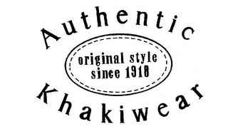 AUTHENTIC KHAKIWEAR ORIGINAL STYLE SINCE 1918 logo