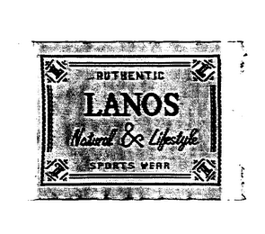 AUTHENTIC LANOS NATURAL & LIFESTYLE SPORTS WEAR logo